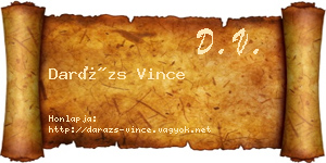 Darázs Vince névjegykártya